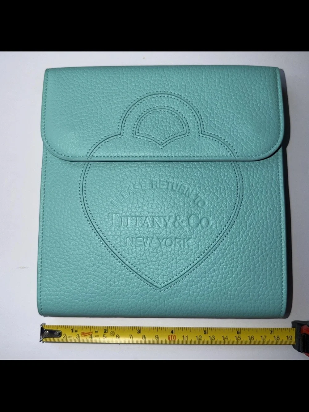 Tiffany & Co. Tiffany Blue Grain Leather Fold-Out Jewelry Case Travel Organizer